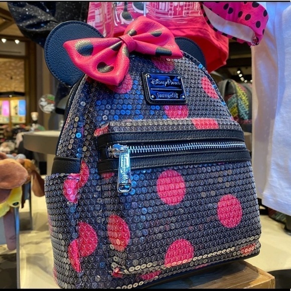 Minnie Mouse Sequin Polka Dot Mini Backpack - Picture 7 of 12